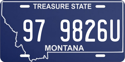 MT license plate 979826U