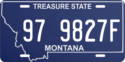 MT license plate 979827F