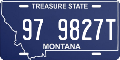 MT license plate 979827T