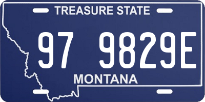 MT license plate 979829E