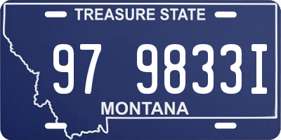 MT license plate 979833I