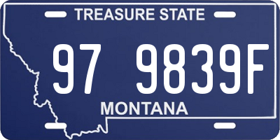 MT license plate 979839F