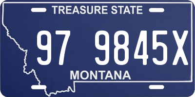 MT license plate 979845X