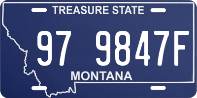 MT license plate 979847F