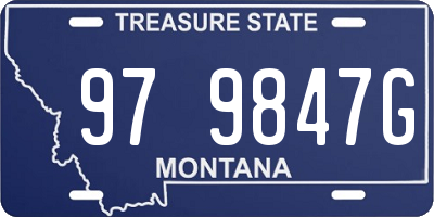 MT license plate 979847G