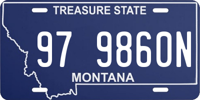 MT license plate 979860N