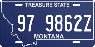 MT license plate 979862Z