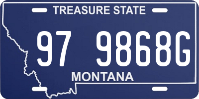 MT license plate 979868G