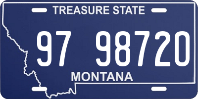 MT license plate 979872O