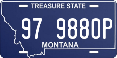 MT license plate 979880P