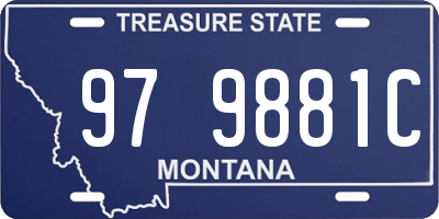 MT license plate 979881C