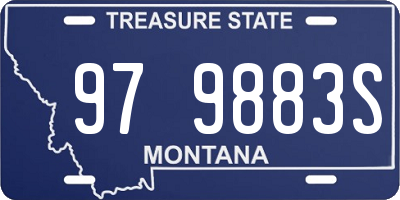 MT license plate 979883S