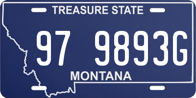 MT license plate 979893G