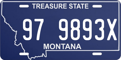 MT license plate 979893X