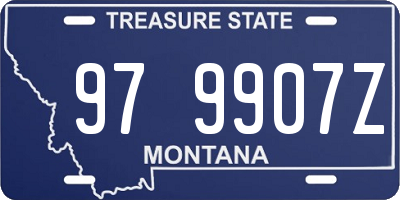 MT license plate 979907Z