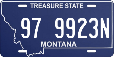 MT license plate 979923N