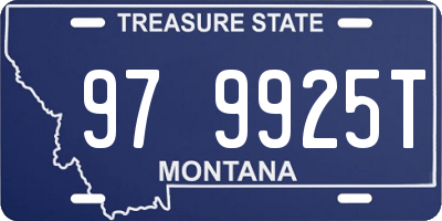 MT license plate 979925T