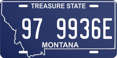MT license plate 979936E