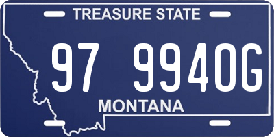 MT license plate 979940G