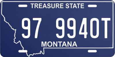 MT license plate 979940T