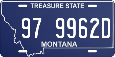MT license plate 979962D