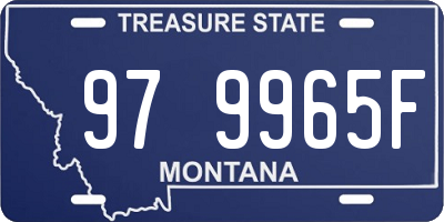 MT license plate 979965F