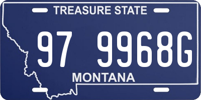 MT license plate 979968G
