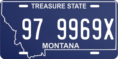 MT license plate 979969X