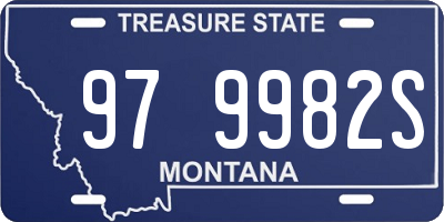 MT license plate 979982S