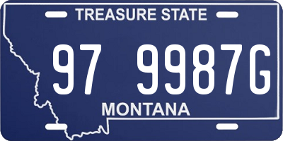 MT license plate 979987G