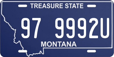 MT license plate 979992U
