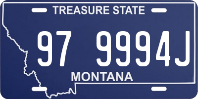 MT license plate 979994J
