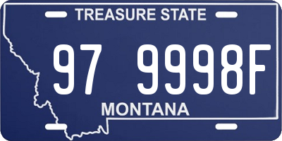 MT license plate 979998F
