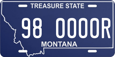MT license plate 980000R