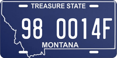 MT license plate 980014F