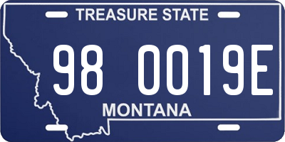 MT license plate 980019E