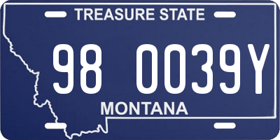 MT license plate 980039Y