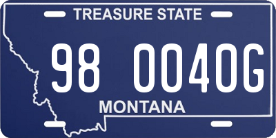MT license plate 980040G