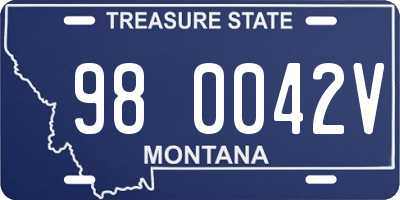 MT license plate 980042V
