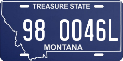 MT license plate 980046L