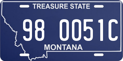 MT license plate 980051C