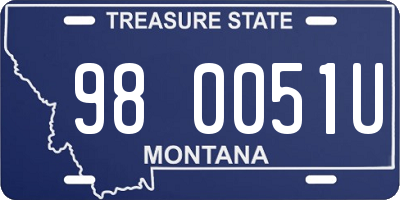 MT license plate 980051U