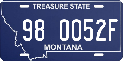 MT license plate 980052F