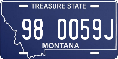 MT license plate 980059J