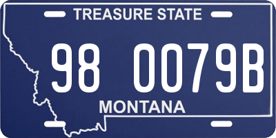 MT license plate 980079B