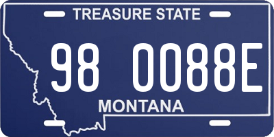 MT license plate 980088E