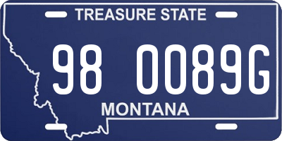 MT license plate 980089G