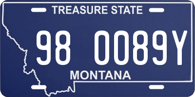 MT license plate 980089Y