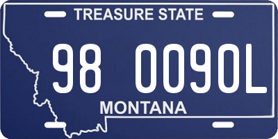 MT license plate 980090L
