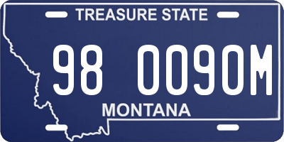 MT license plate 980090M